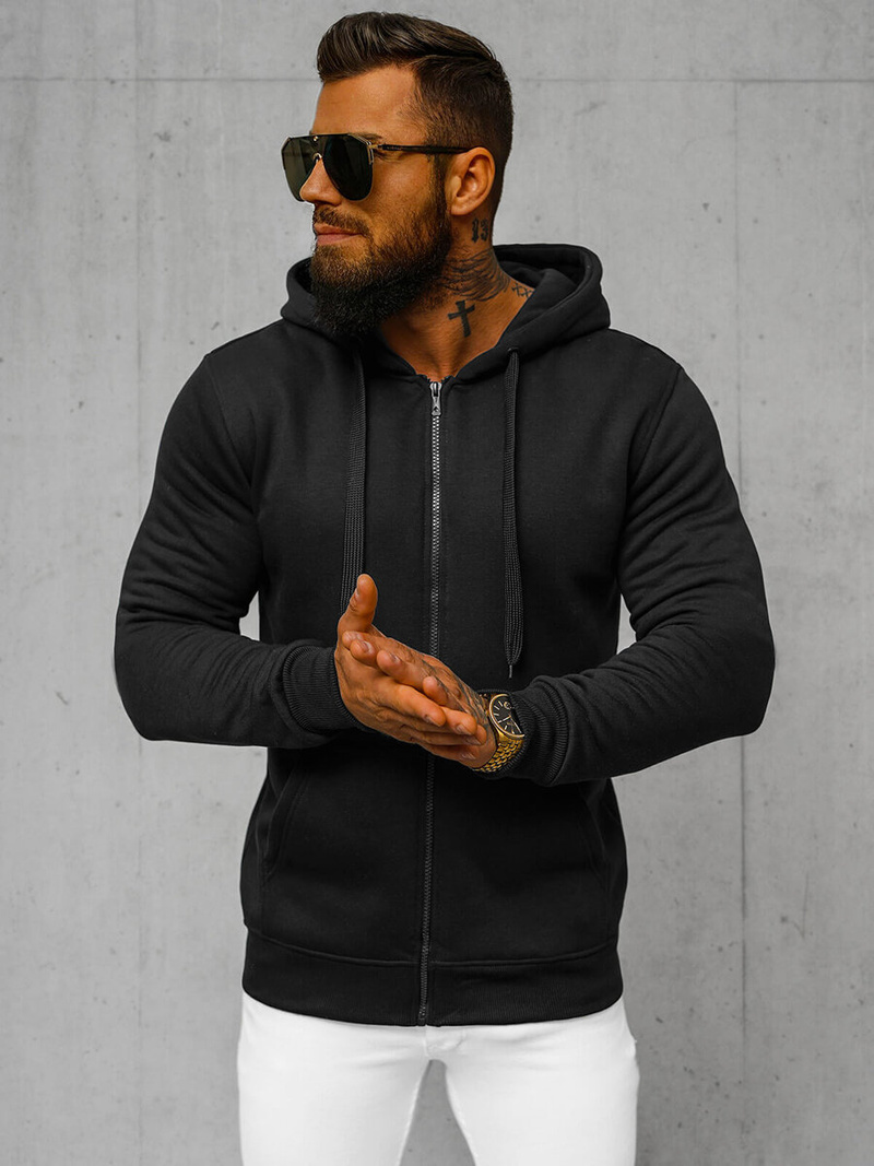 Men's Hoodie - Black OZONEE JS/2008Z