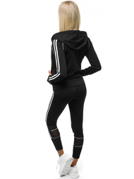 Women's three-piece tracksuit set Black OZONEE O/2924