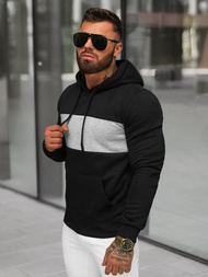 Men's Hoodie - Black OZONEE JS/8B1308/3