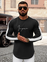 Men's Sweatshirt - Black OZONEE O/D7197