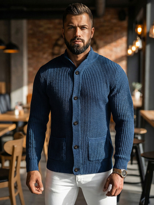 Men's Jumper - Navy Blue OZONEE NB/MM6020/6Z