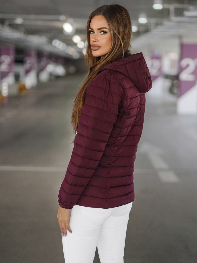 Women's Jacket - Burgundy OZONEE JS/16M9103/01Z