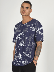 Men's T-Shirt - Navy blue OZONEE MR/21530
