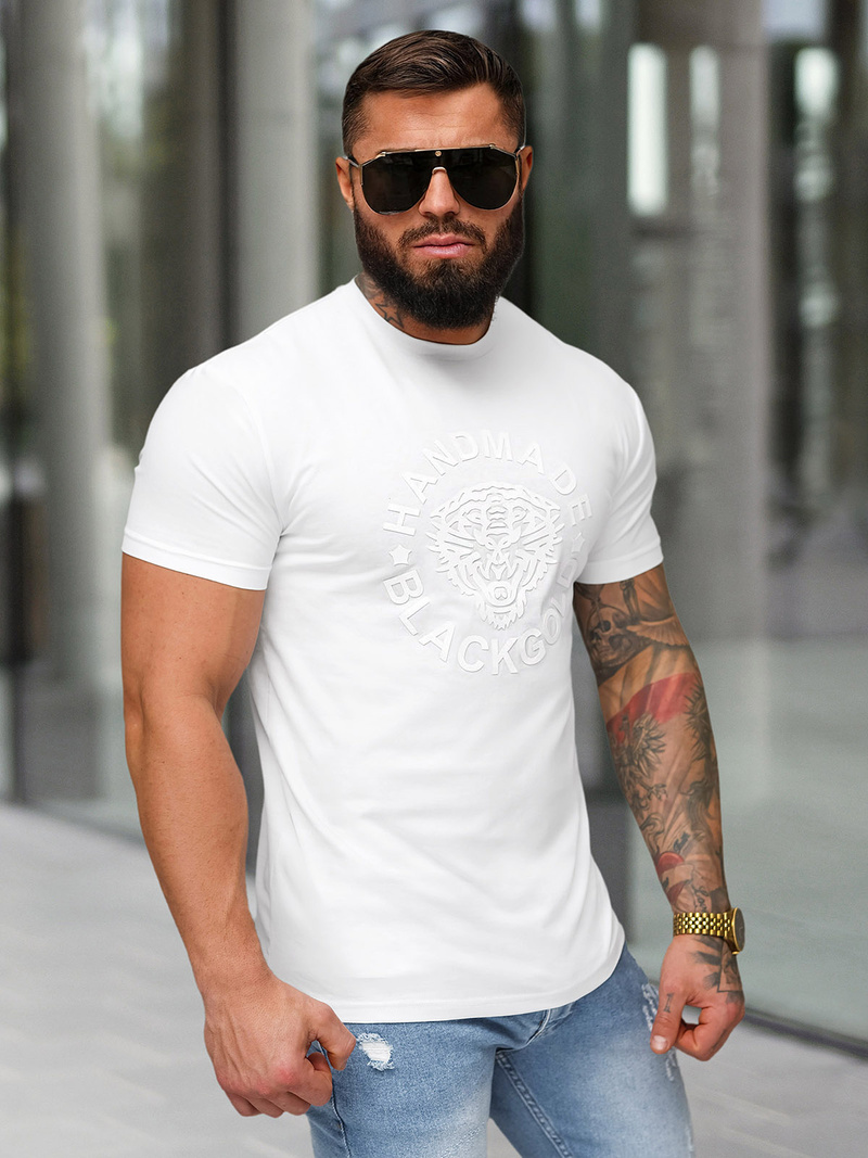 Men's T-shirt - White OZONEE NB/MT3019/02