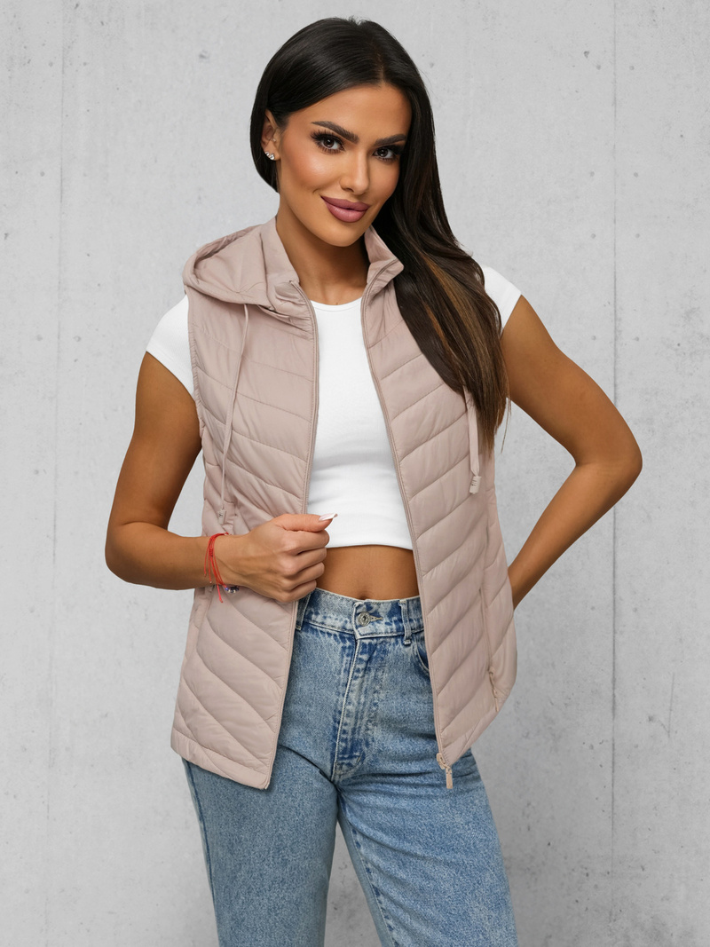 Women's Gilet - Beige OZONEE JS/16M9255/62