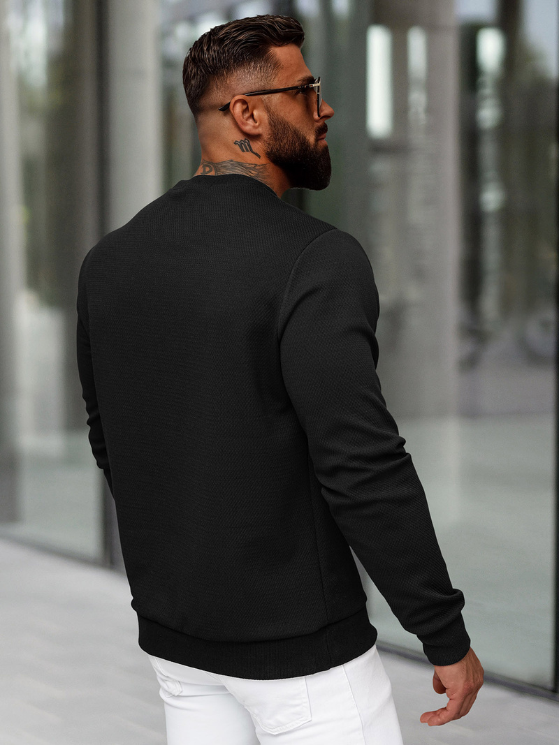 Men's Sweatshirt - Black OZONEE O/P2027Z