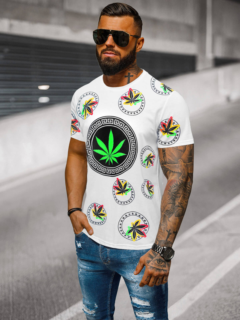 Men's T-shirt - White OZONEE O/T135/1