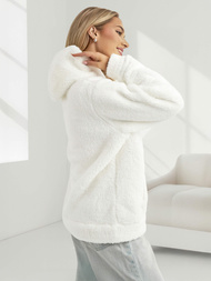 Women's Hoodie - White OZONEE JS/HH192/1