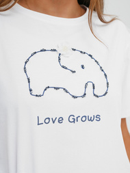 Women's T-shirt - White/Blue OZONEE JS/RJ77247