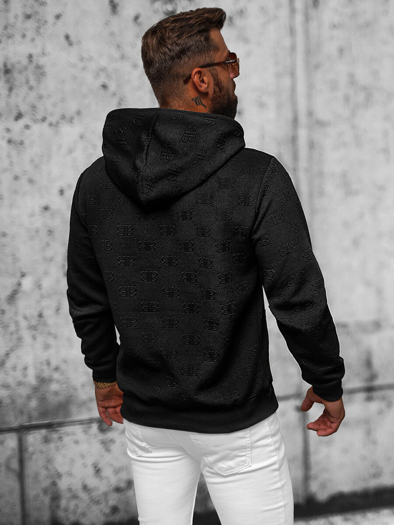 Men's Hoodie - Black OZONEE JS/3B566