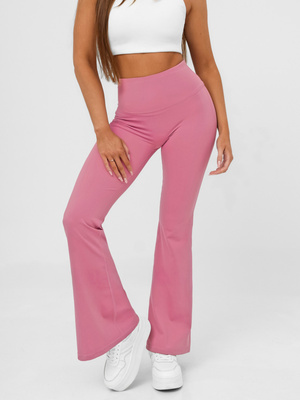 Women's leggings with wide legs - pink OZONEE JS/17K587/111