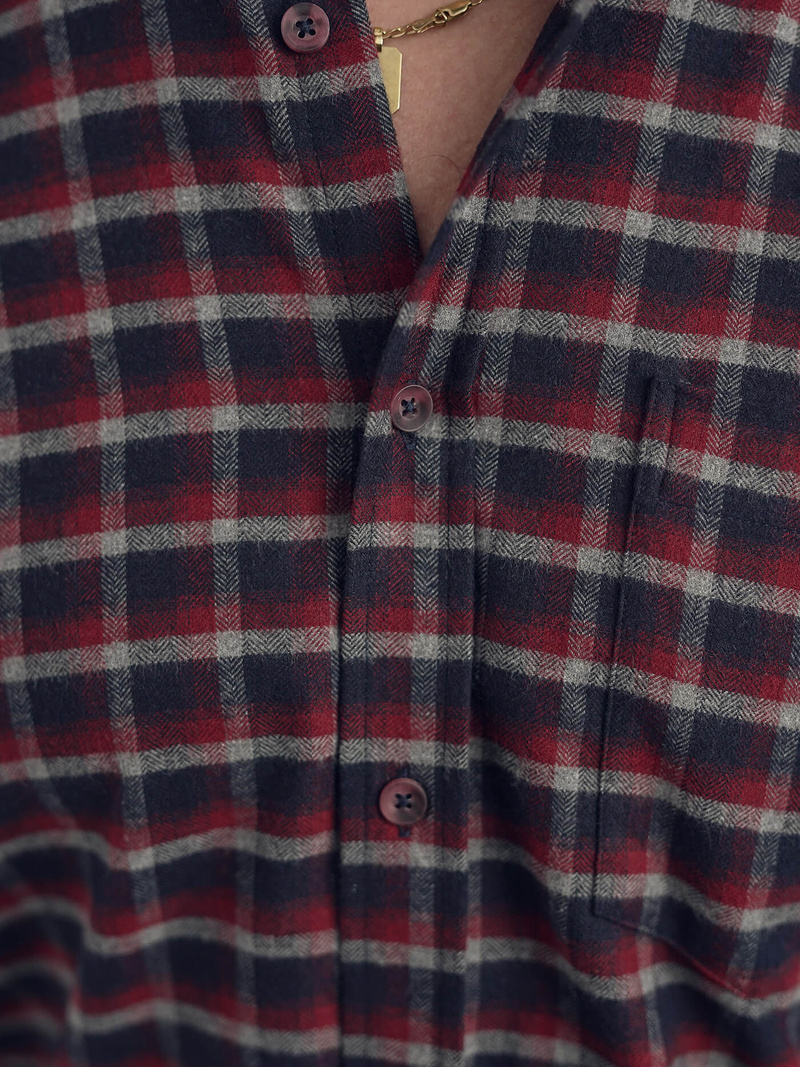 Men's Shirt - Burgundy OZONEE V/V176Z