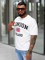 Men's T-shirt - White OZONEE JS/8B1373/1