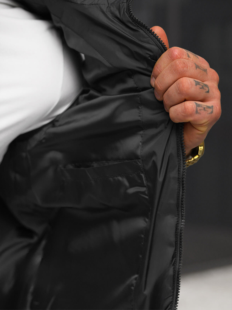 Men's gilet - black OZONEE JS/31M5065/392