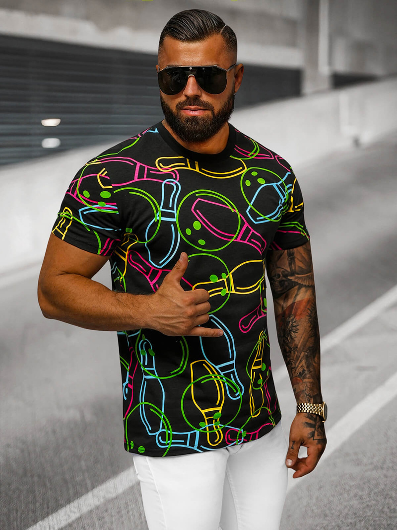 Men's T-shirt - Black OZONEE O/T1272/3