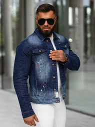 Men's Denim Jacket - Blue OZONEE NB/MJ542BS