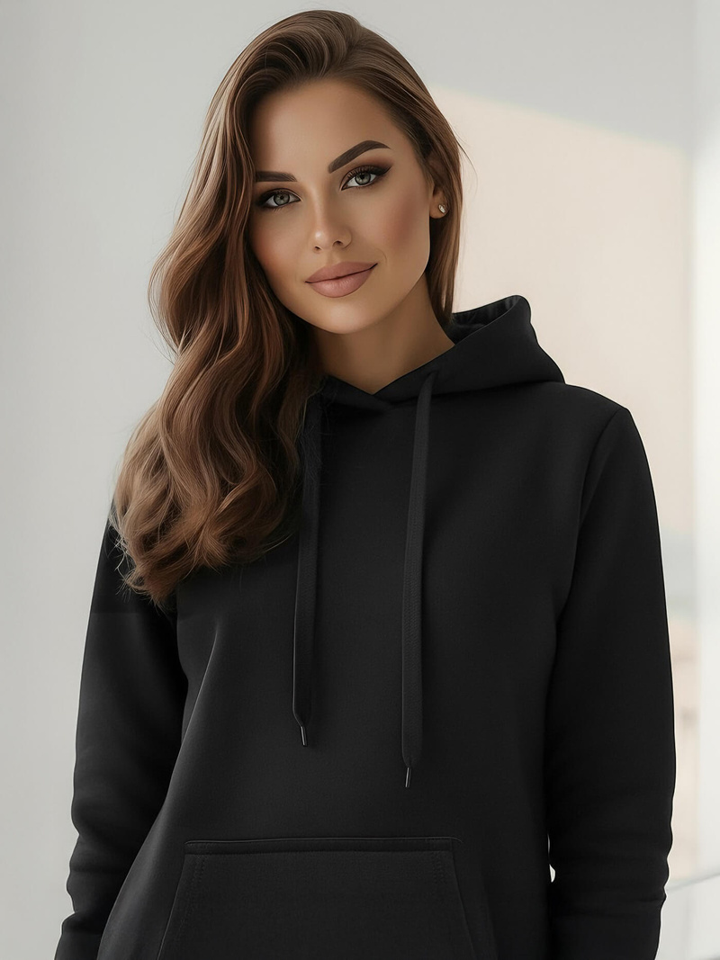 Women's Hoodie - Black OZONEE JS/YS10003/3Z