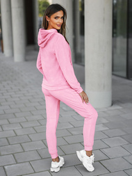 Women's Velour Tracksuit Set - Powder Pink OZONEE O/8C1175/38