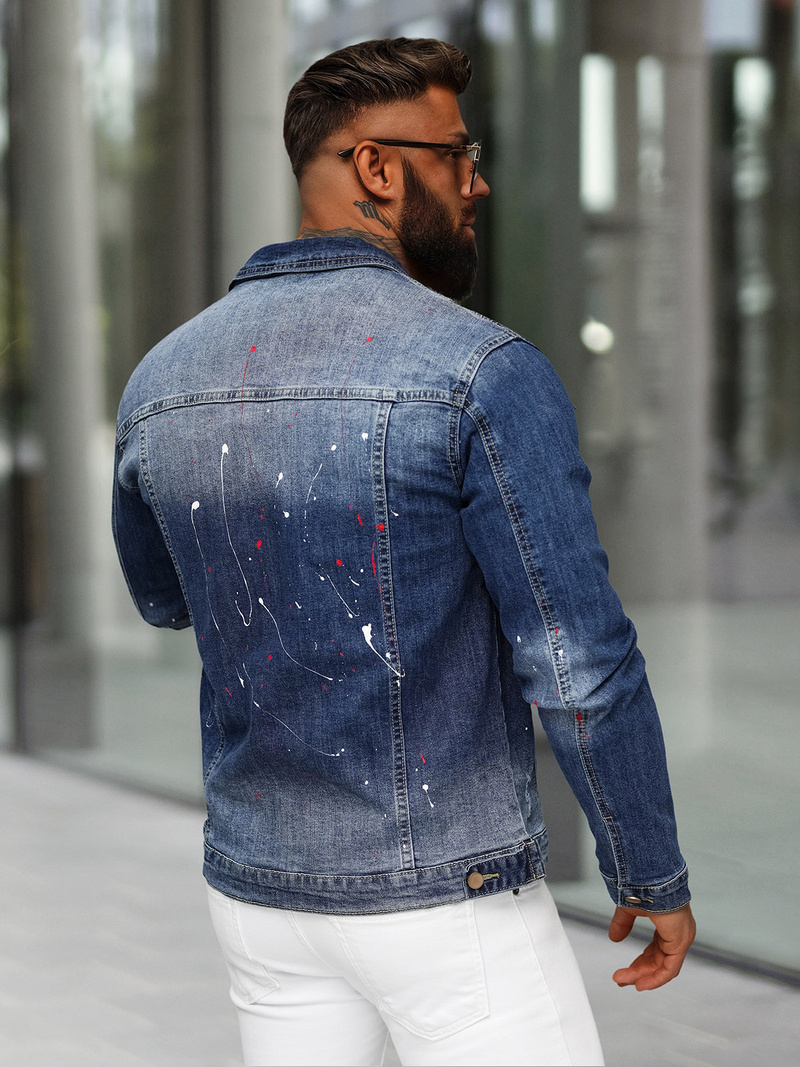 Men's Denim Jacket - Light Blue OZONEE NB/MJ542BC
