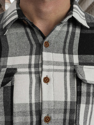 Men's Shirt - Black-White OZONEE NB/MC728N/3Z