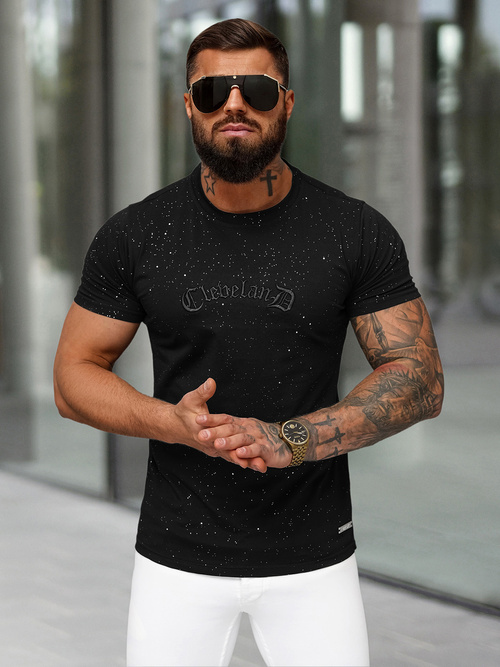 Men's T-shirt - Black OZONEE O/QQ1386