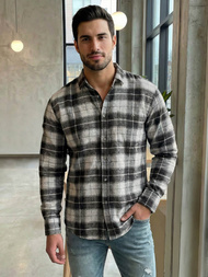 Men's Shirt - Grey OZONEE V/V172Z