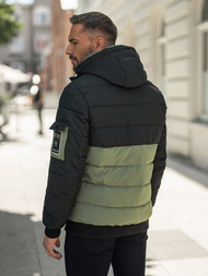 Men's Winter Jacket - Black/Green OZONEE JS/31M5083/136