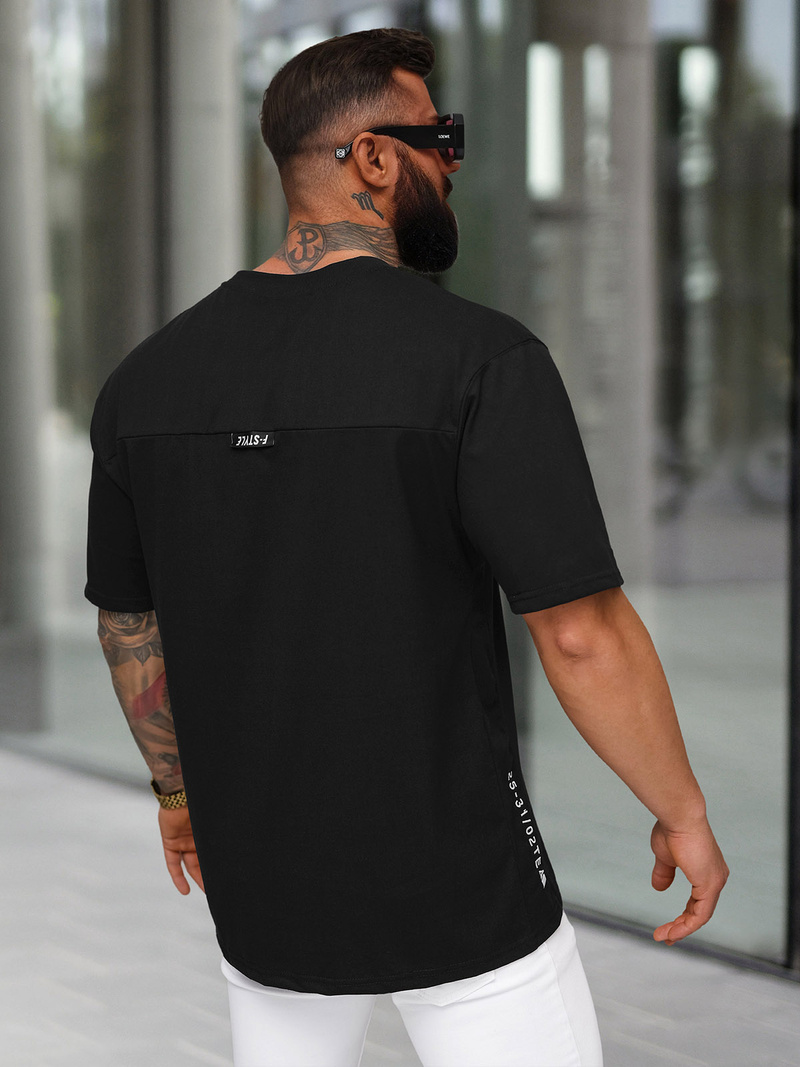 Men's T-shirt - Black OZONEE O/QQ1185