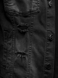 Men's Denim Jacket Black OZONEE NB/MJ506NZ