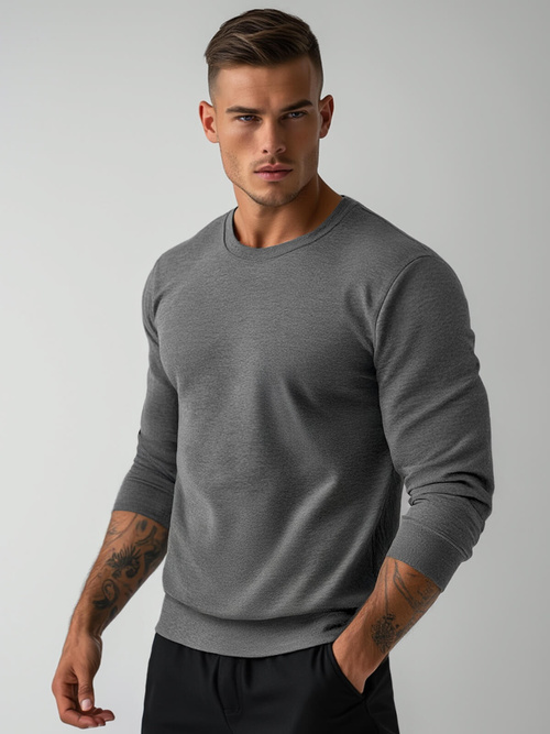 Men's Sweatshirt - Dark grey OZONEE JS/2001-10Z