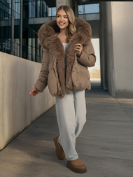 Women's Jacket - Dark Beige OZONEE O/16M9179/84Z