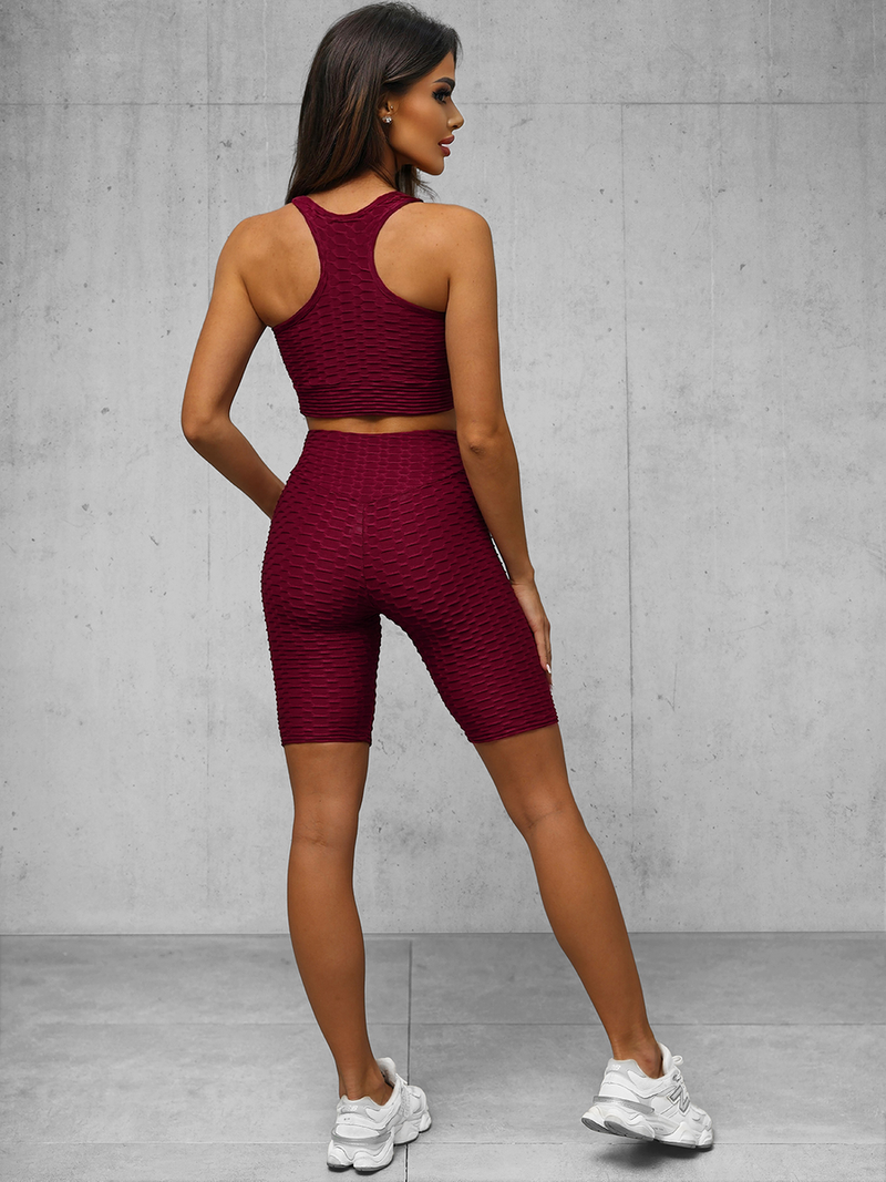 Two-piece Tracksuit Set Burgundy OZONEE O/22754Z
