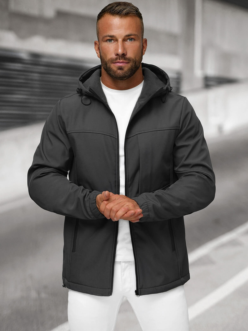 Men's Softshell Jacket - Dark Grey OZONEE JS/27B6523/5