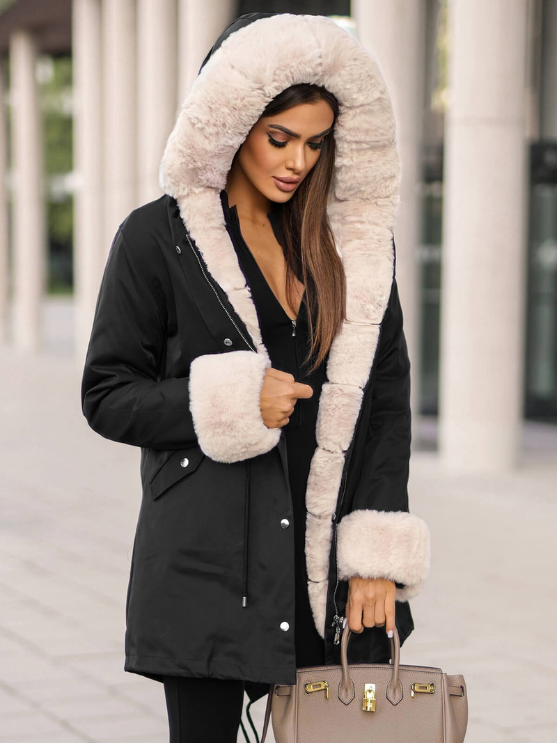 Women's Jacket - Black OZONEE JS/M763/392Z