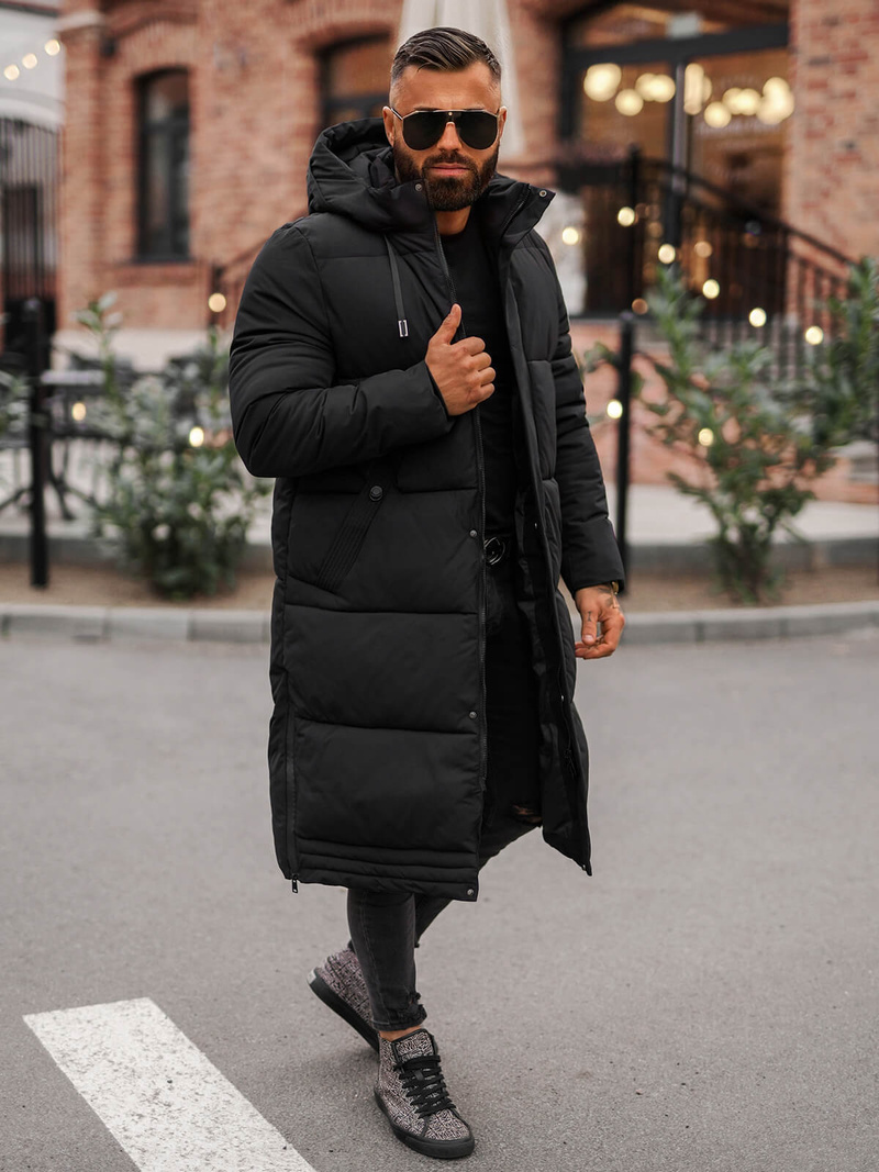 Men's winter jacket - black OZONEE JS/19M1290/392