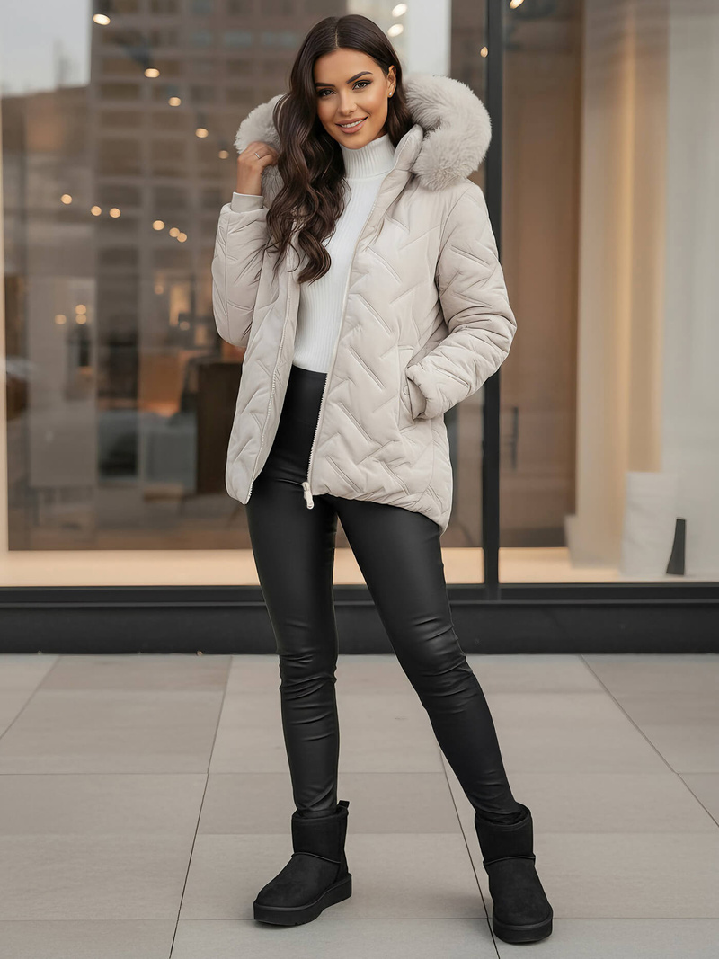 Women's Jacket - Light Grey OZONEE JS/16M9296/280Z