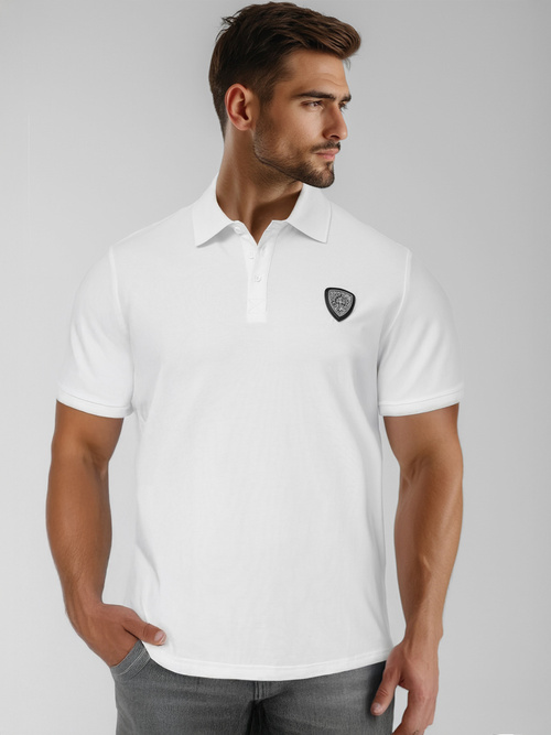 Men's Polo Shirt - White OZONEE NB/MT3121Z