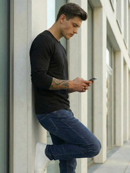 Men's Jeans - Dark Blue OZONEE DO/4048/2Z