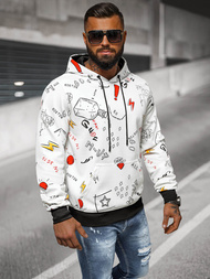 Men's Hoodie - White OZONEE JS/8B1223/1
