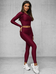 Two-piece tracksuit set Burgundy OZONEE O/22060Z