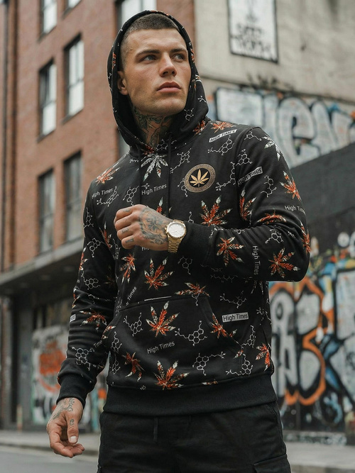 Men's Hoodie - Black OZONEE O/B266Z