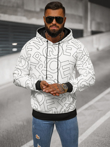 Men's Hoodie - White OZONEE JS/8B1232/1
