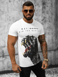 Men's T-shirt - White OZONEE O/T127/1Z
