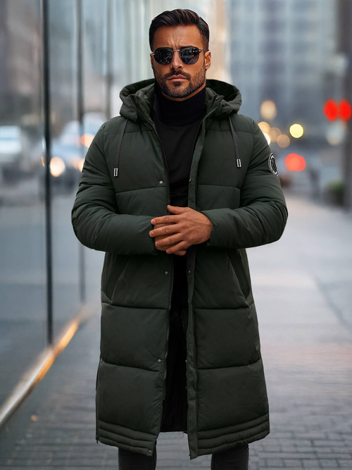 Men's winter jacket - dark green OZONEE JS/19M1290/136Z