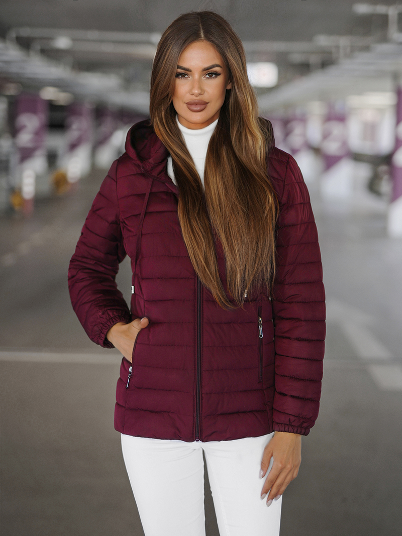 Women's Jacket - Burgundy OZONEE JS/16M9103/01Z