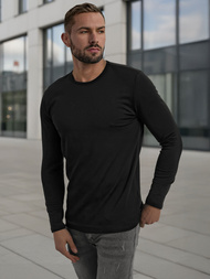 Men's Long Sleeve T-shirt - Black OZONEE JS/DB71/1