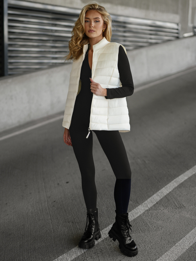 Women's Gilet - Ecru OZONEE JS/11Z8223