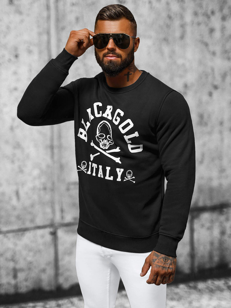 Men's Sweatshirt - Black OZONEE NB/MF2013