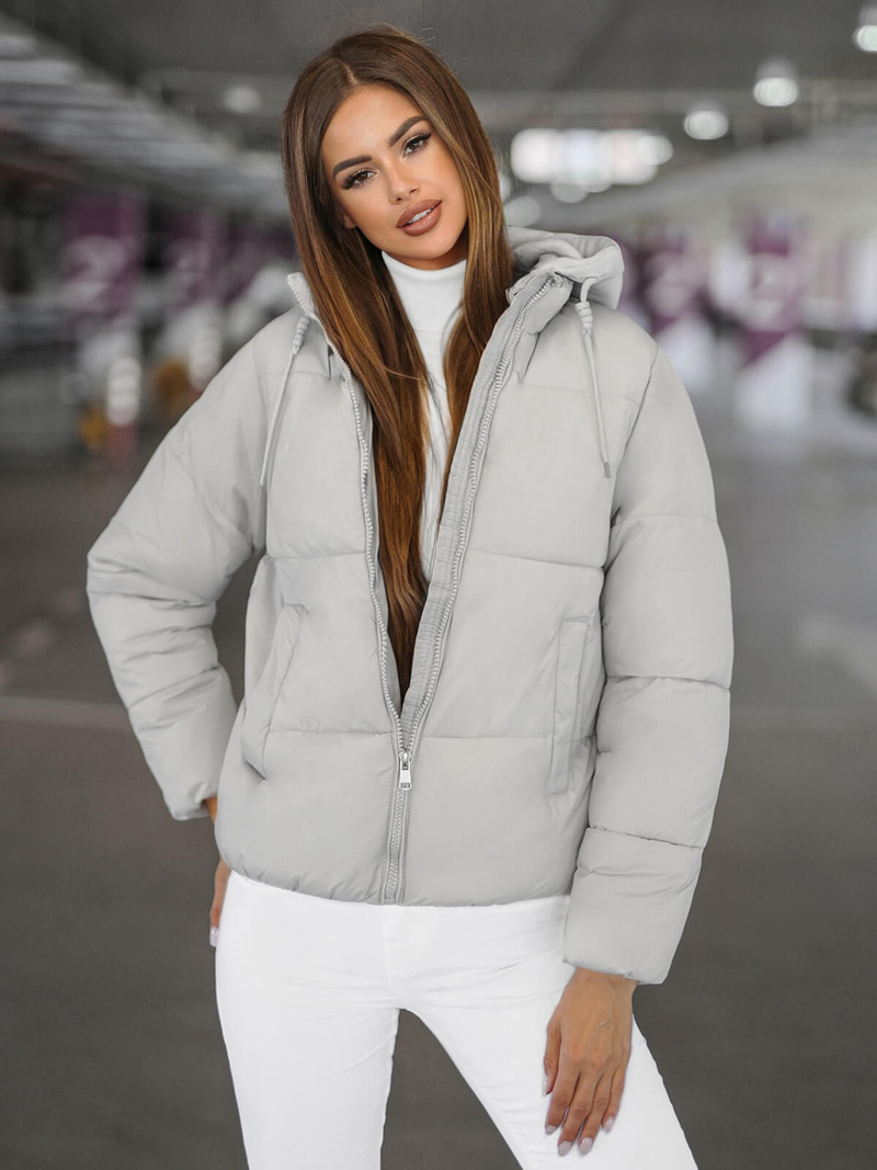 Women's Jacket - Grey OZONEE JS/16M9187/297Z