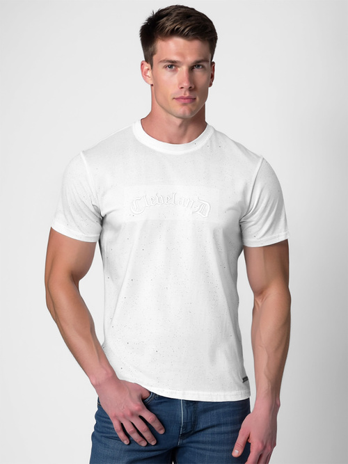 Men's T-shirt - White OZONEE O/QQ1386Z